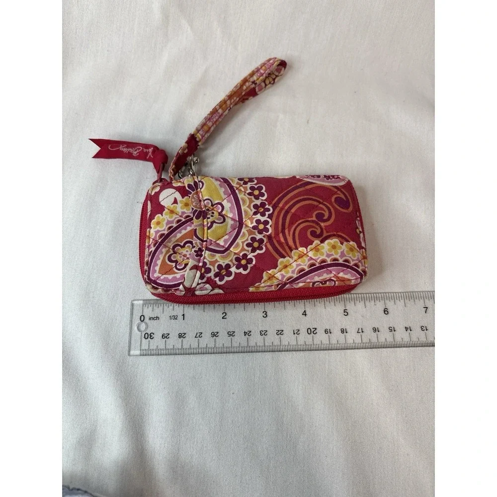 Vera Bradley Raspberry Fizz Pattern ID Pocket Wristlet